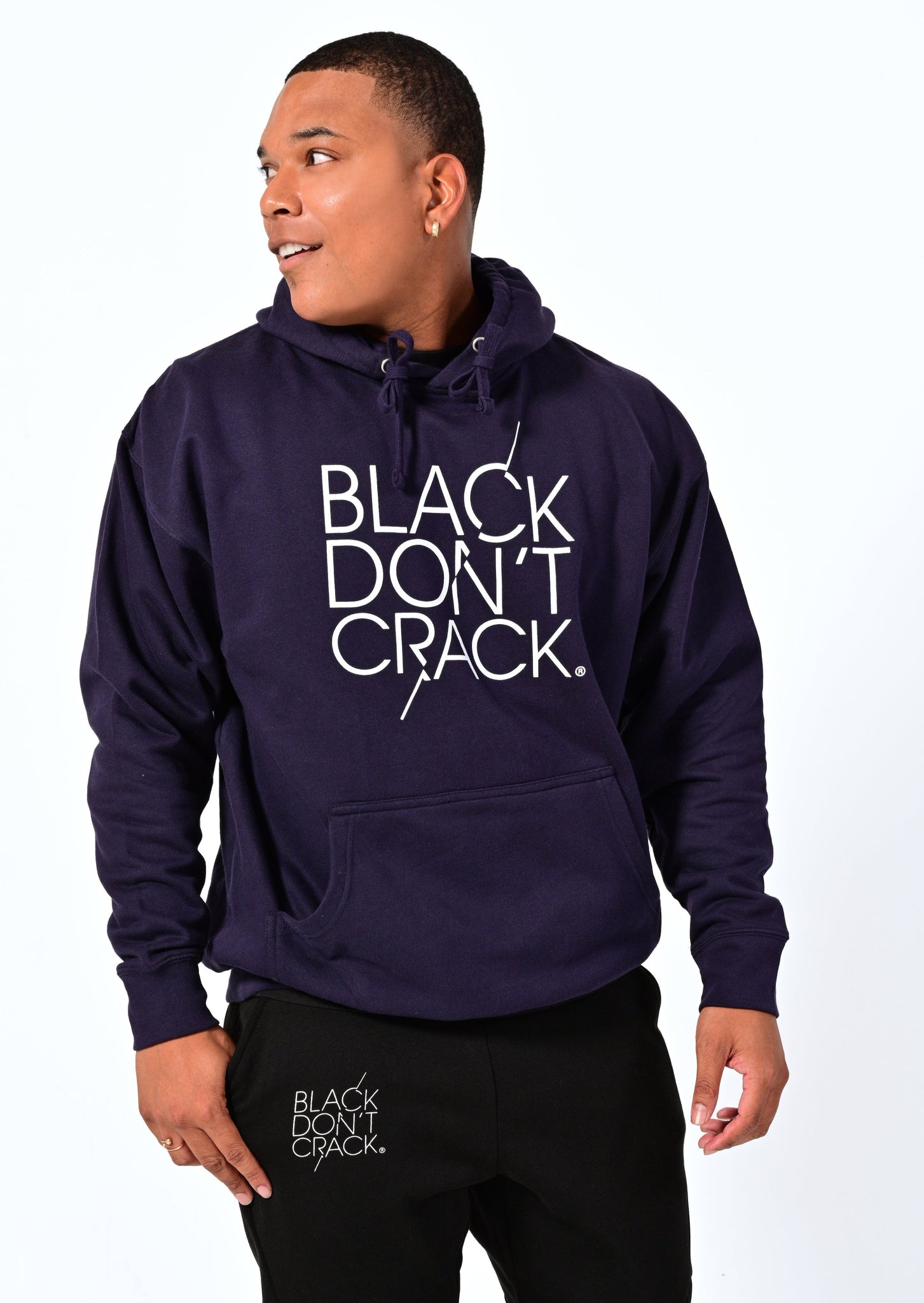 Black-Don't-Crack-Navy-Sweat Shirt-Pull Over Hoodie