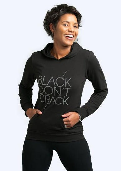 Black Don't Crack Women's Bling Lightweight Hoodie - Black Don't Crack® 