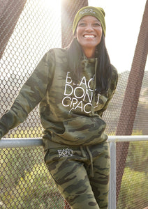 Military Green Camouflage Pullover Hoodie - Black Don't Crack® 