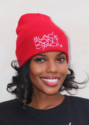Black-Don't-Crack-Red-Roll Up-Cuff Beanie
