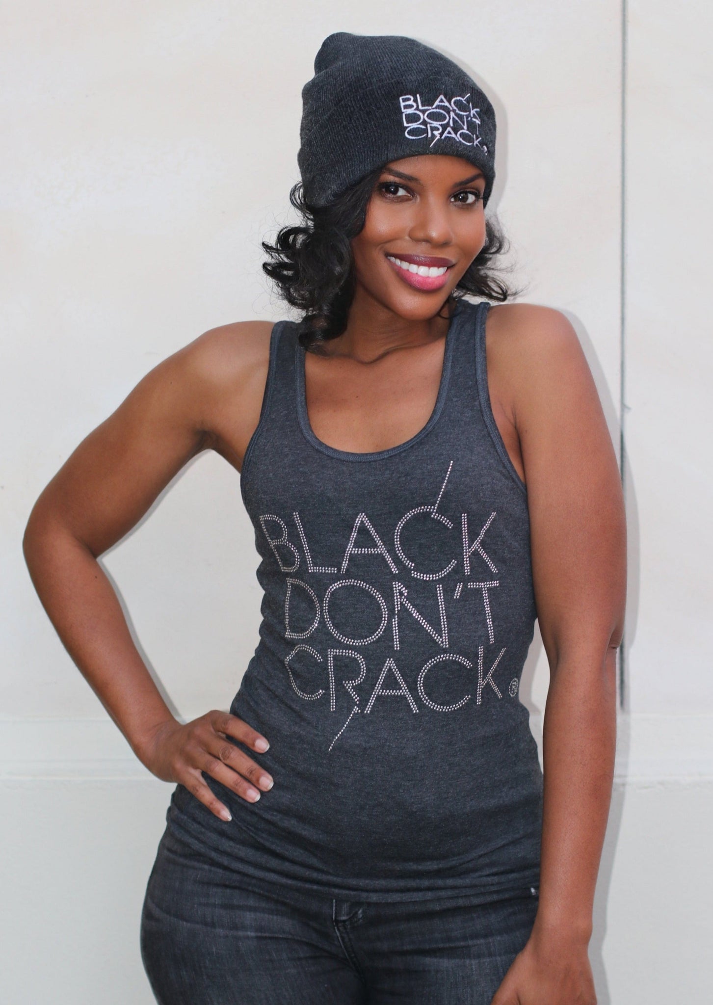 Racerback / Bling / Tank Top – Black Don't Crack®