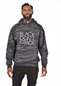 Mens Black Don't Crack Grey/Black Camouflage Pullover Hoodie - Black Don't Crack® 