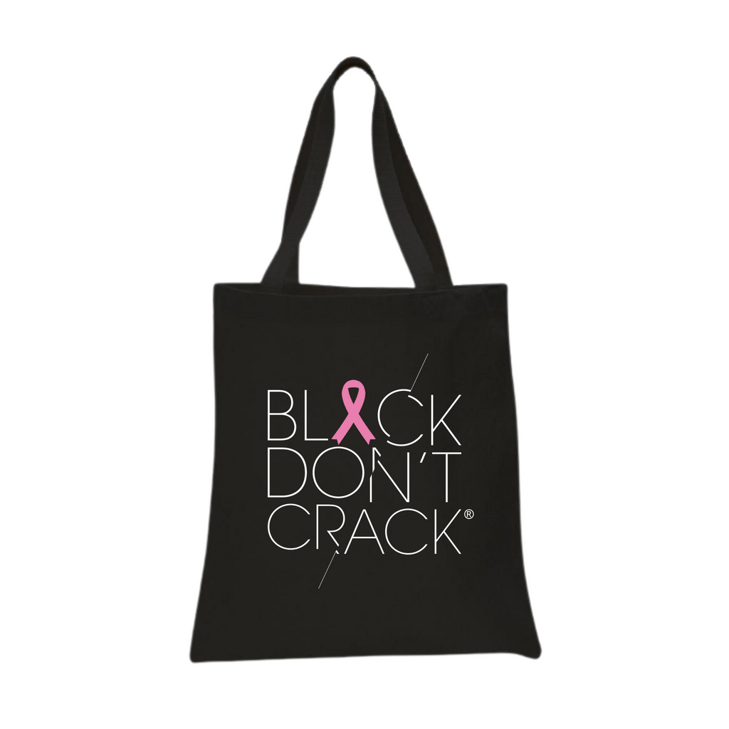 Black Don't Crack Pink Ribbon Breast Cancer Canvas Bags - Black Don't Crack® 